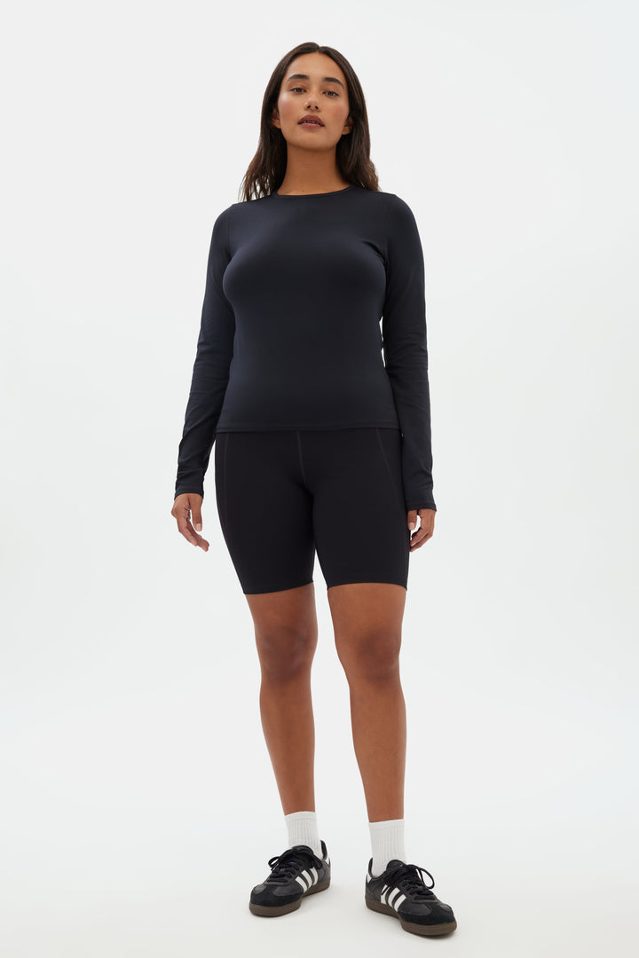 ReSet Fitted Long Sleeve Tee - Recycled PET Shirt Girlfriend Collective