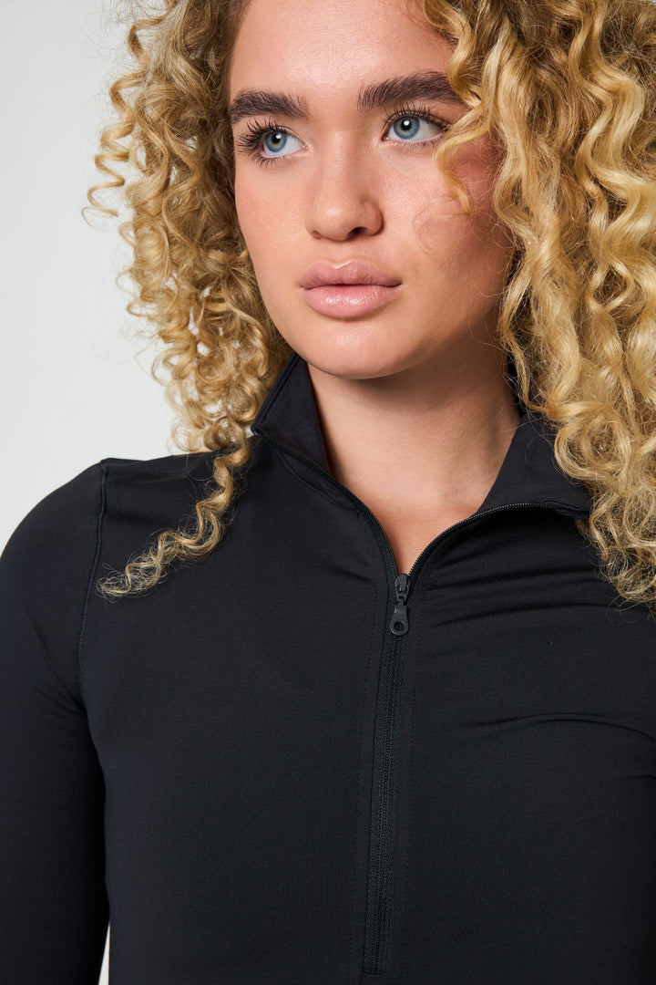 Reset Long Sleeve Mock Neck, Half Zip Shirt Girlfriend Collective