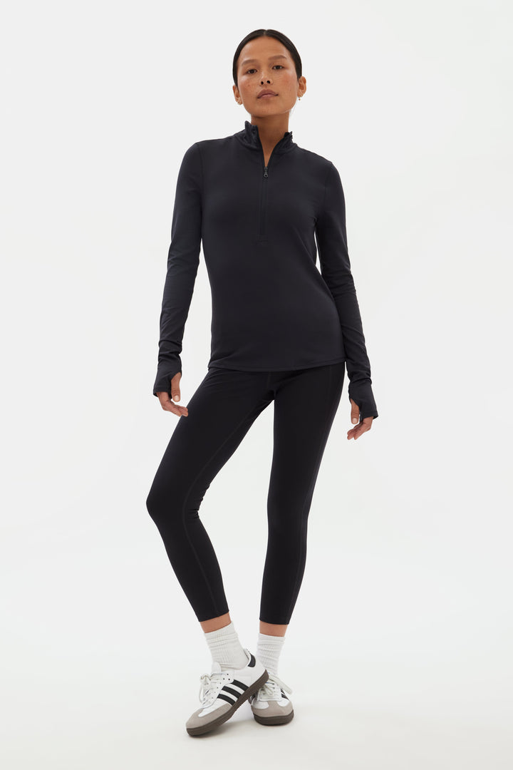 Reset Long Sleeve Mock Neck, Half Zip Shirt Girlfriend Collective