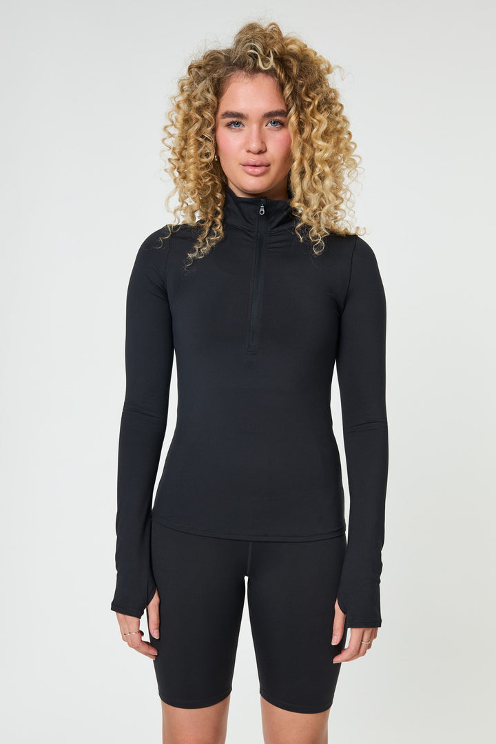 Reset Long Sleeve Mock Neck, Half Zip Shirt Girlfriend Collective
