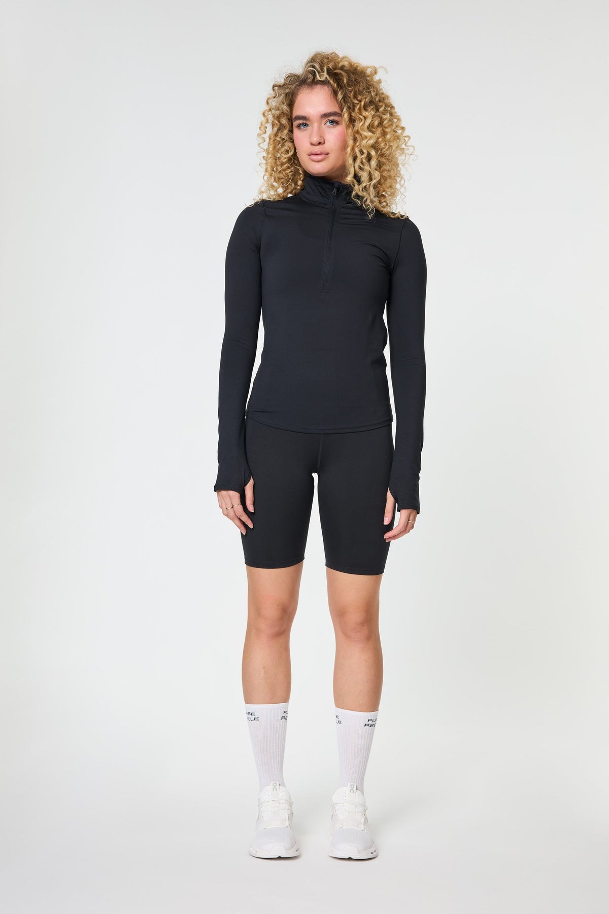 Reset Long Sleeve Mock Neck, Half Zip Shirt Girlfriend Collective