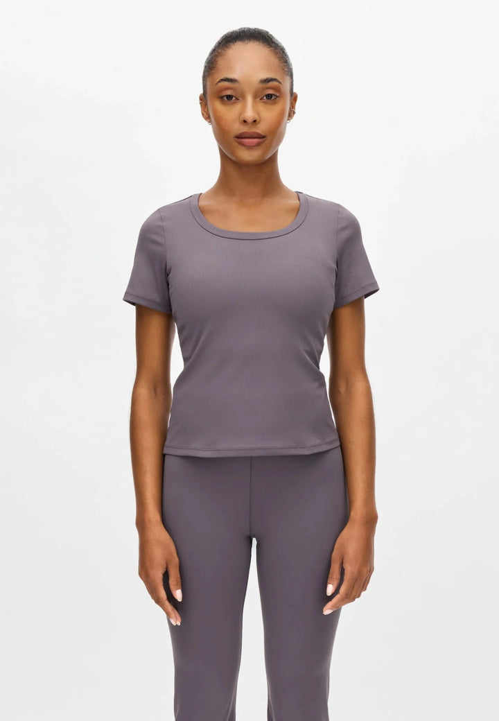 Rib Drymotion Tee Shirt Röhnisch Smoky Lavender S