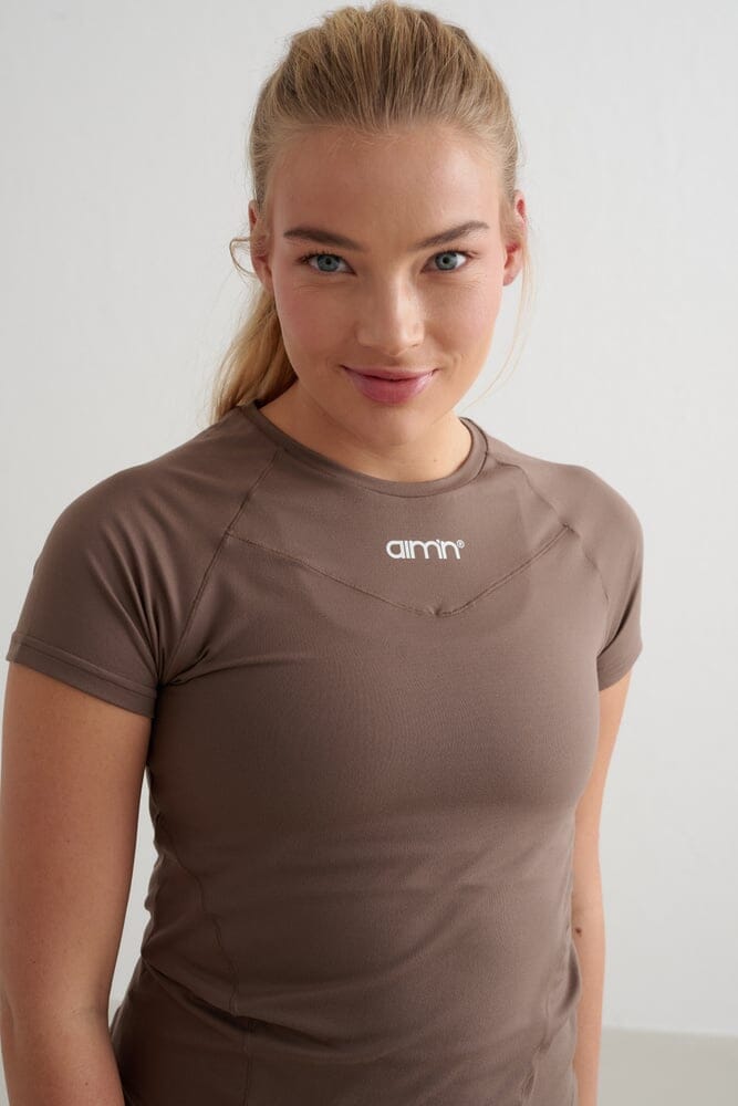 Soft Basic Short Sleeve Tops Aimn