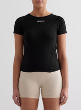 Soft Basic Short Sleeve Tops Aimn Black S