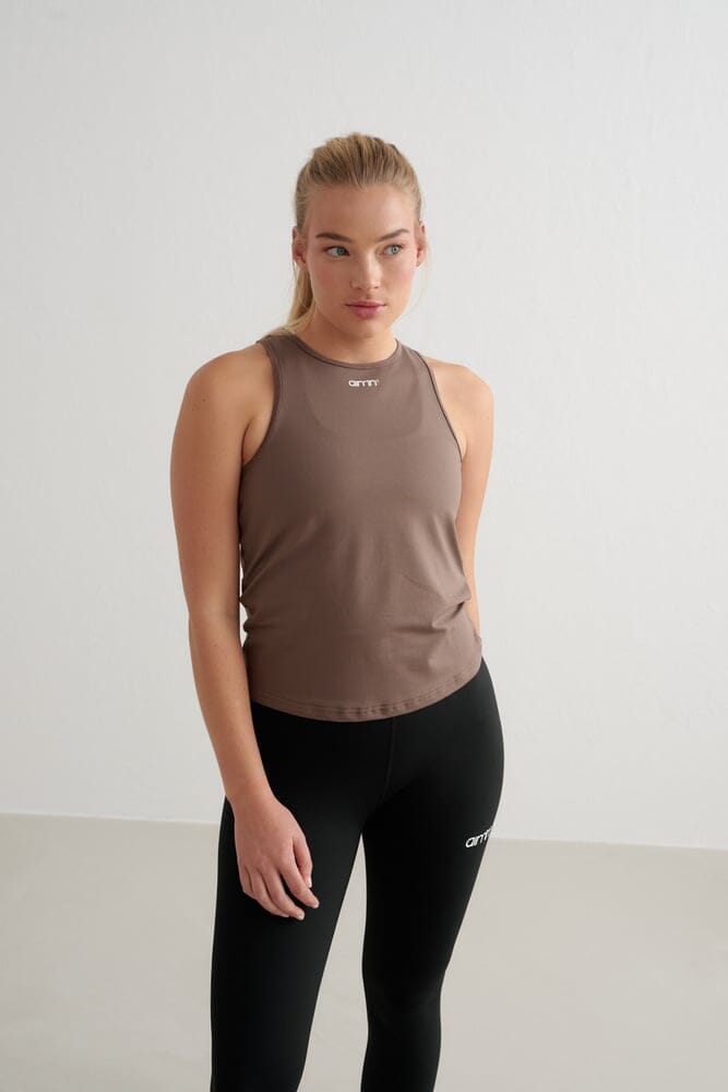 Soft Basic Singlet Tops Aimn Macchiato S