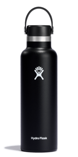 Standard Mouth bottle 0.62l/21oz - Stainless Steel BPA Free Cutlery Hydro Flask Black