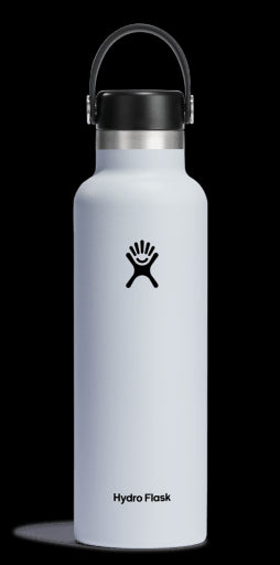 Standard Mouth bottle 0.62l/21oz - Stainless Steel BPA Free Cutlery Hydro Flask White