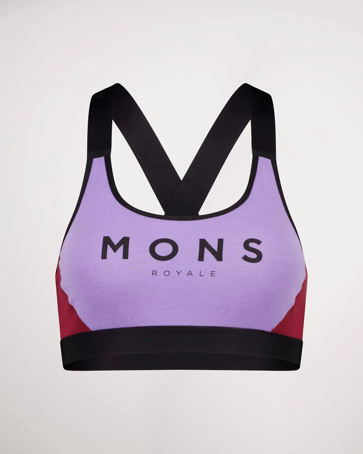 Stella X-Back Bra - Merino Wool Underwear Mons Royale Lupin/Cherry XS