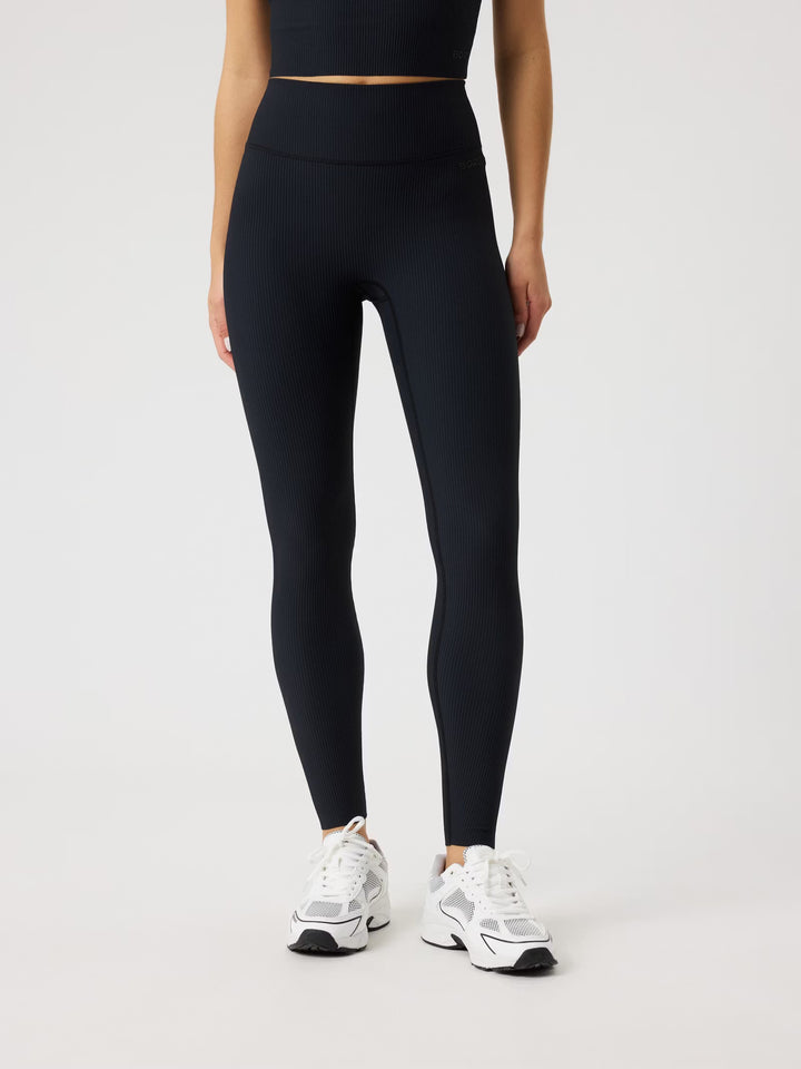 Studio Ribbed Tights Pants Björn Borg Black Beauty XS