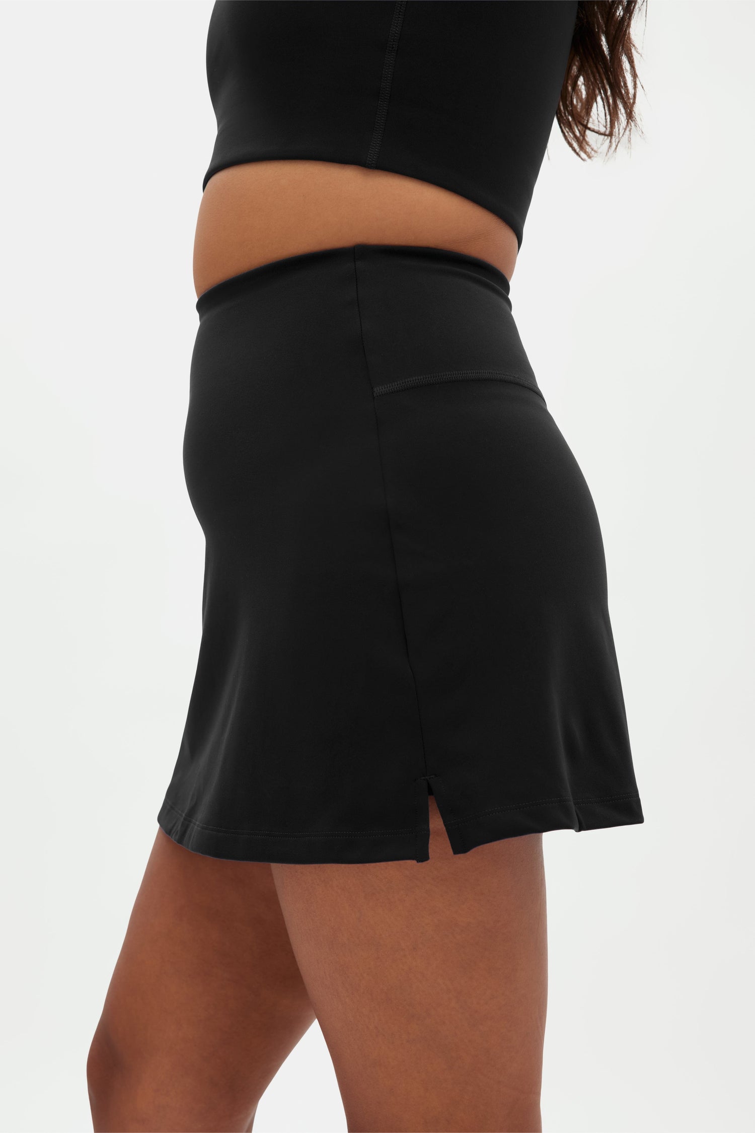 Girlfriend Collective The Skort High-Rise - Made from Recycled Plastic Bottles Black Skirt