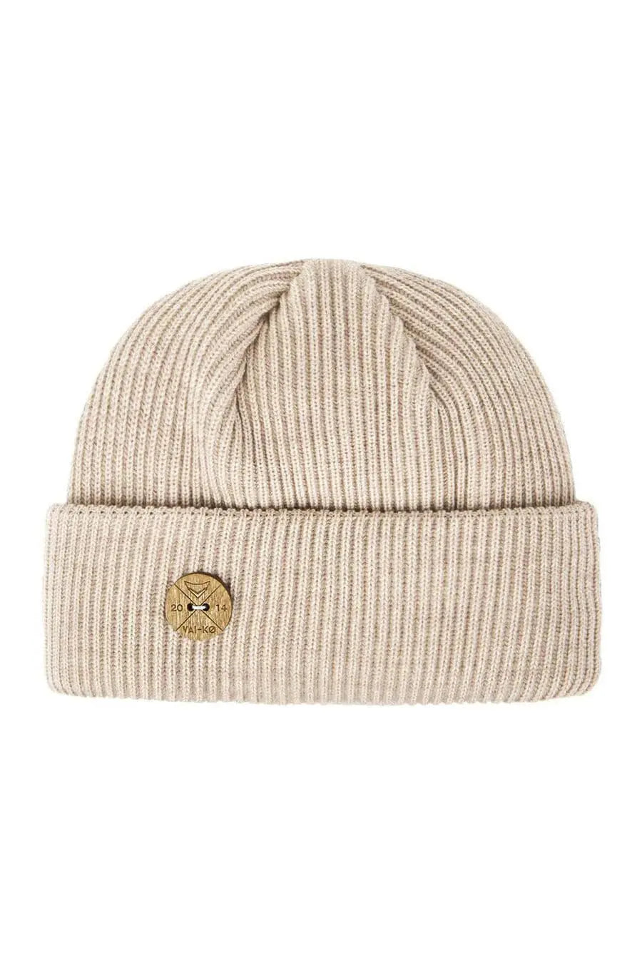 VAI-KØ Timberjack Beanie - 100% Organic Merino Wool Oatmilk Headwear
