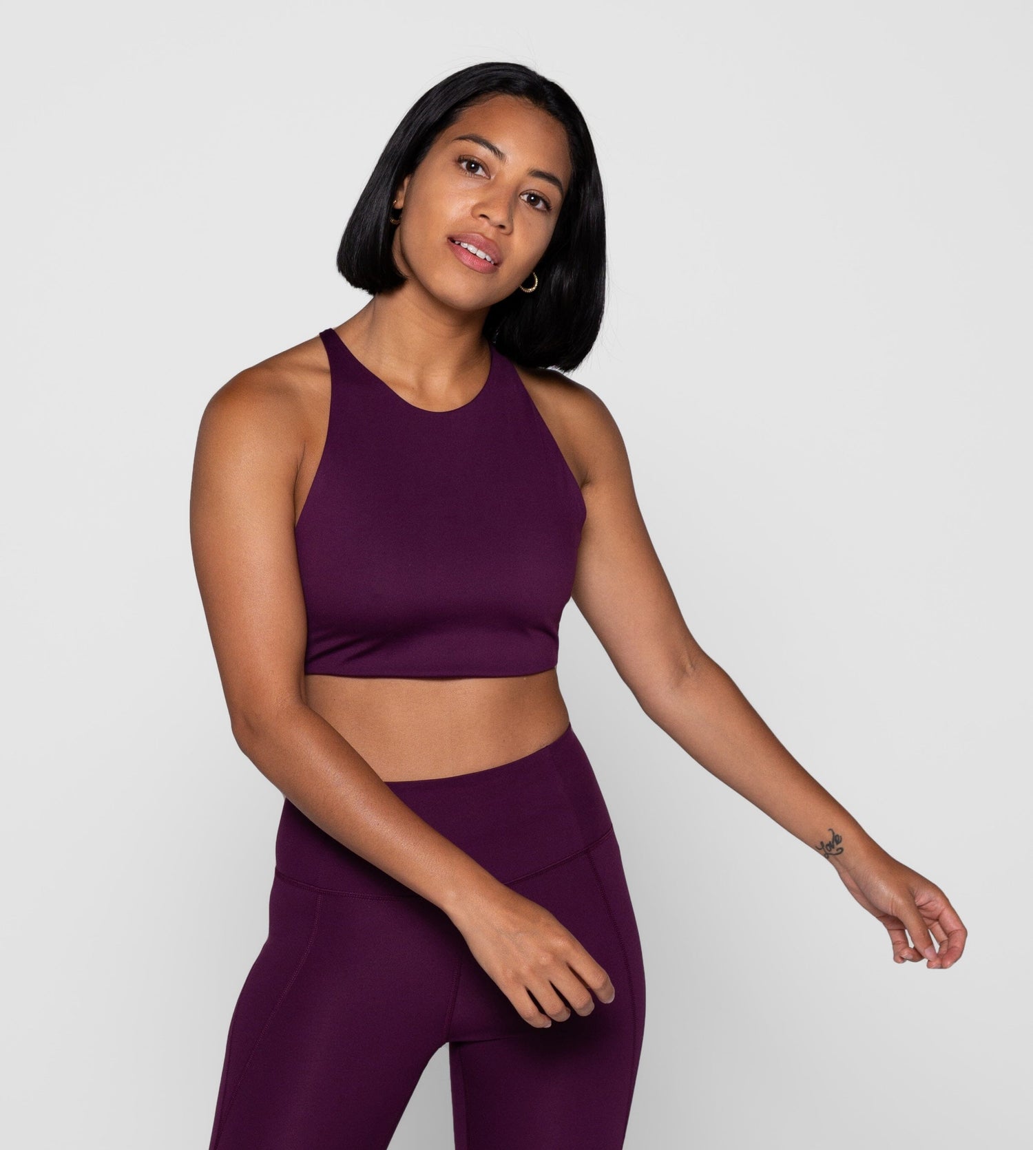 Girlfriend Collective Topanga sports Bra - Made from recycled plastic bottles Plum Underwear