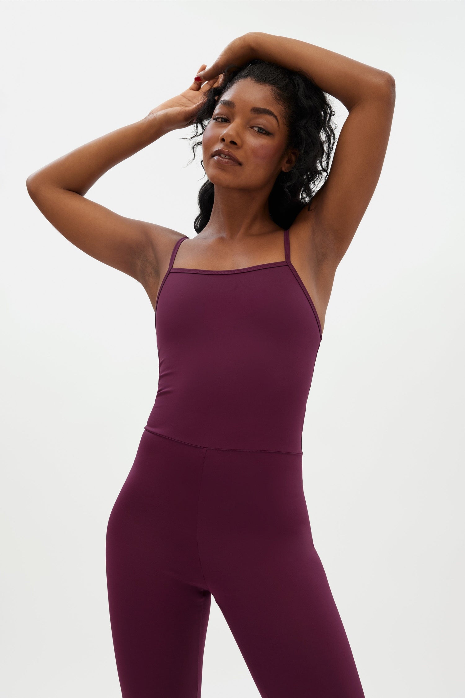 Girlfriend Collective Training & Yoga Unitard - Made from recycled plastic bottles Plum Onepieces