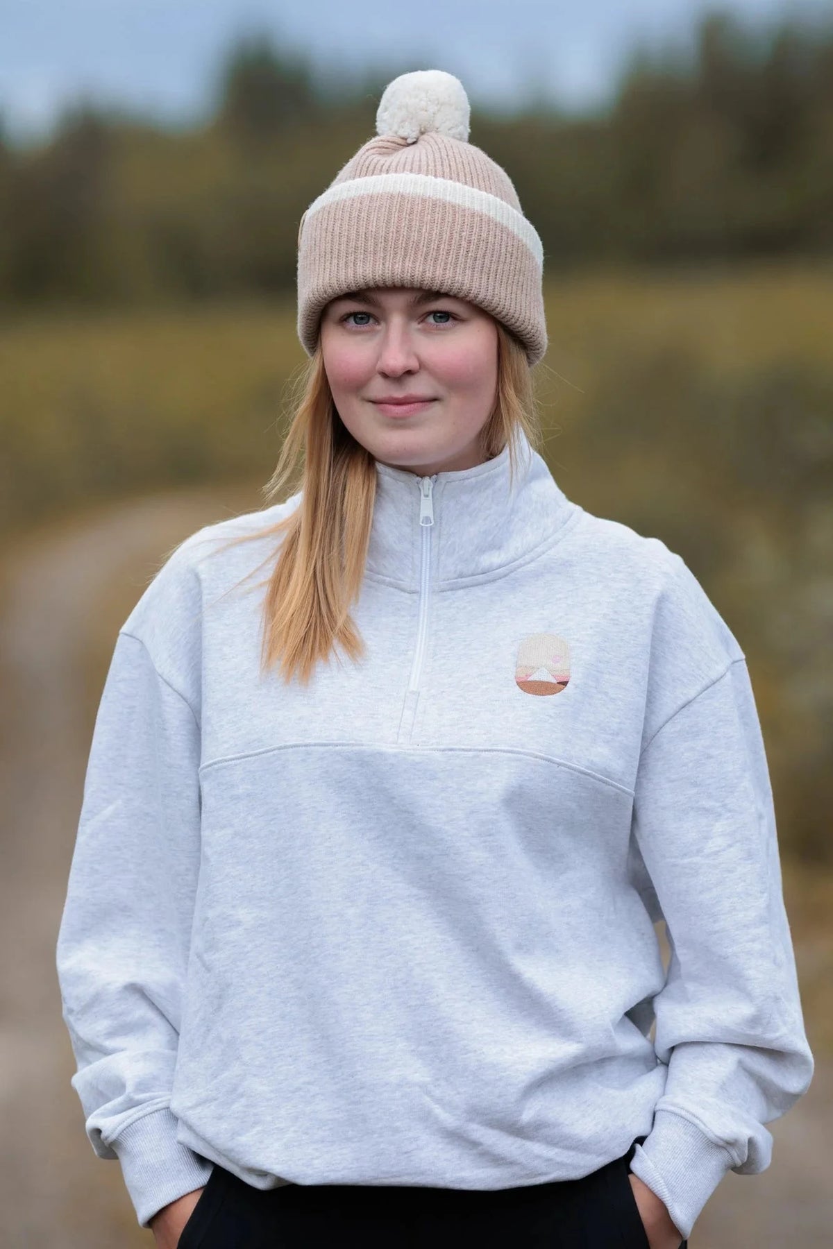 Tunturiyö Half Zip - 100% Organic Cotton Shirt VAI-KØ Grey Melange S