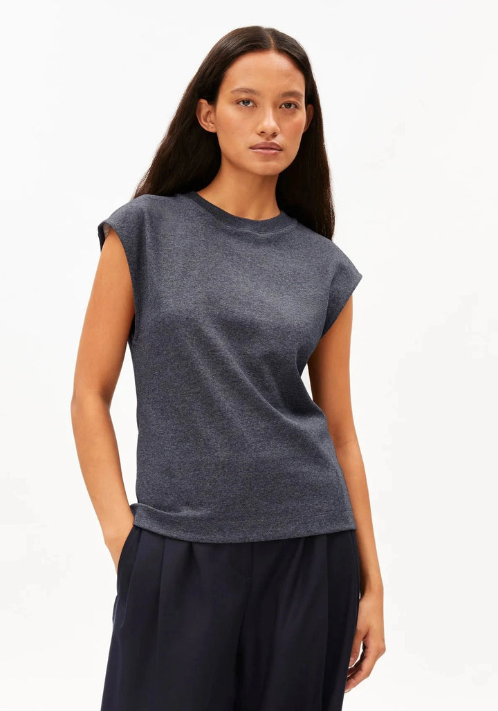 Un-Wasted Top Shirt Armedangels steel melange-undyed XS