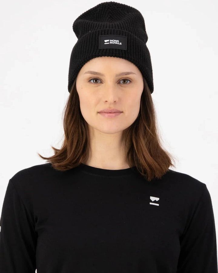 Unisex Bluff Merino Beanie - Merino Wool & Recycled Polyester Headwear Mons Royale
