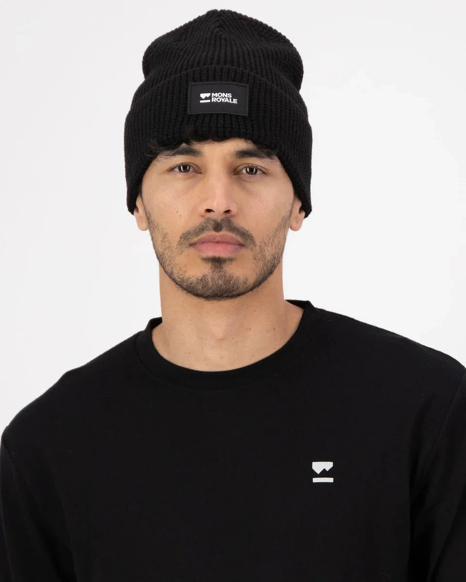 Unisex Bluff Merino Beanie - Merino Wool & Recycled Polyester Headwear Mons Royale