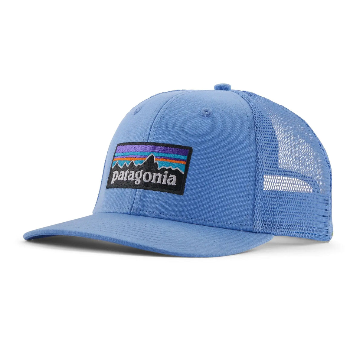 Unisex P-6 Logo Trucker Hat - Organic Cotton Headwear Patagonia Abundant Blue