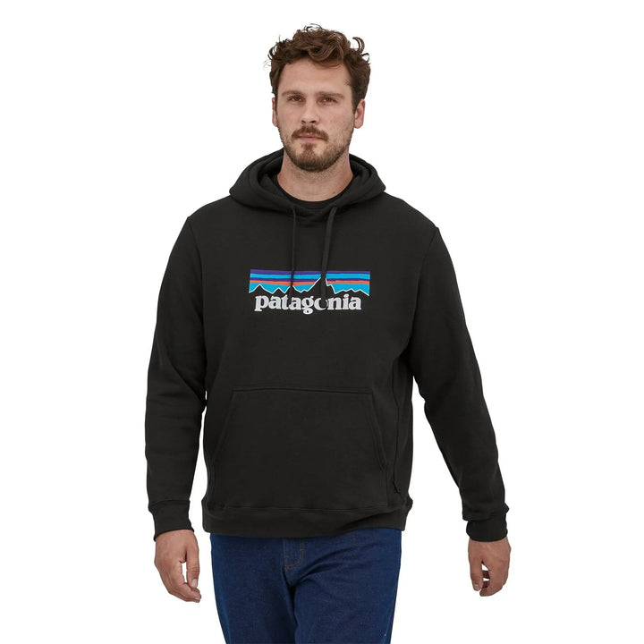 Unisex P-6 Logo Uprisal Hoody - Made From Recycled Cotton & Recycled Polyester Shirt Patagonia Black S