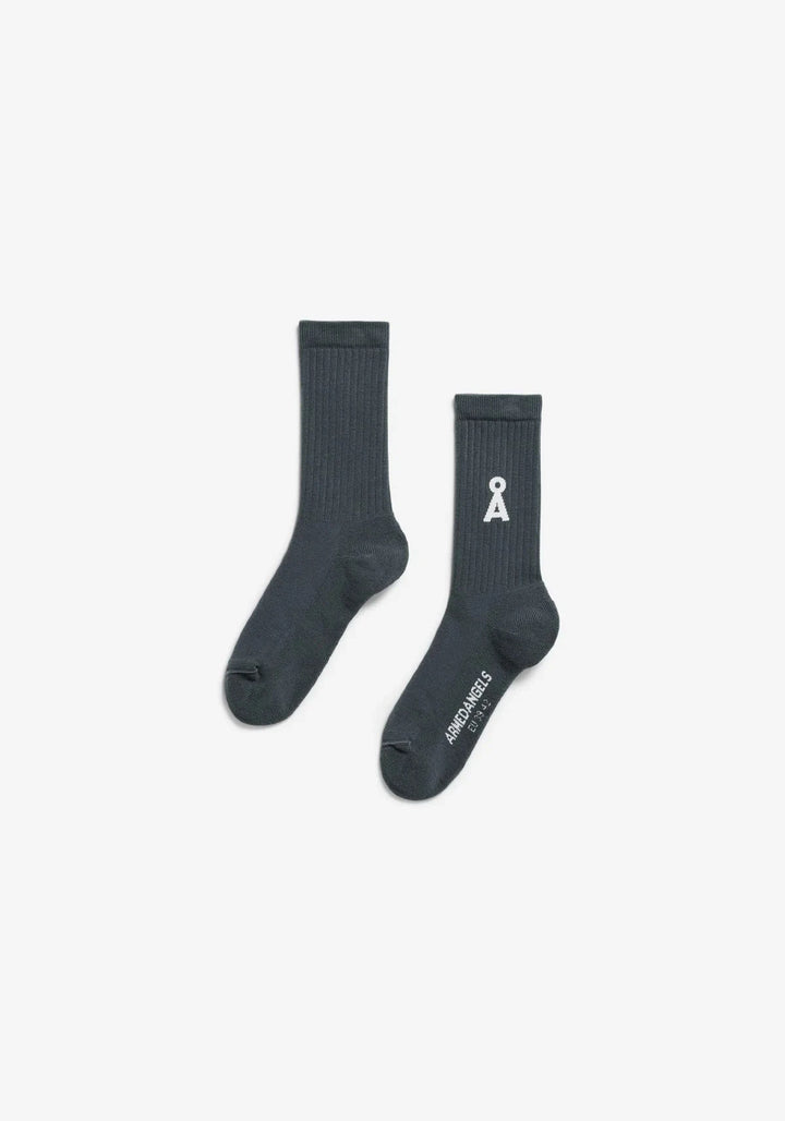 Unisex Saamus Bold socks - Organic cotton mix Socks Armedangels Space Steel 39-42