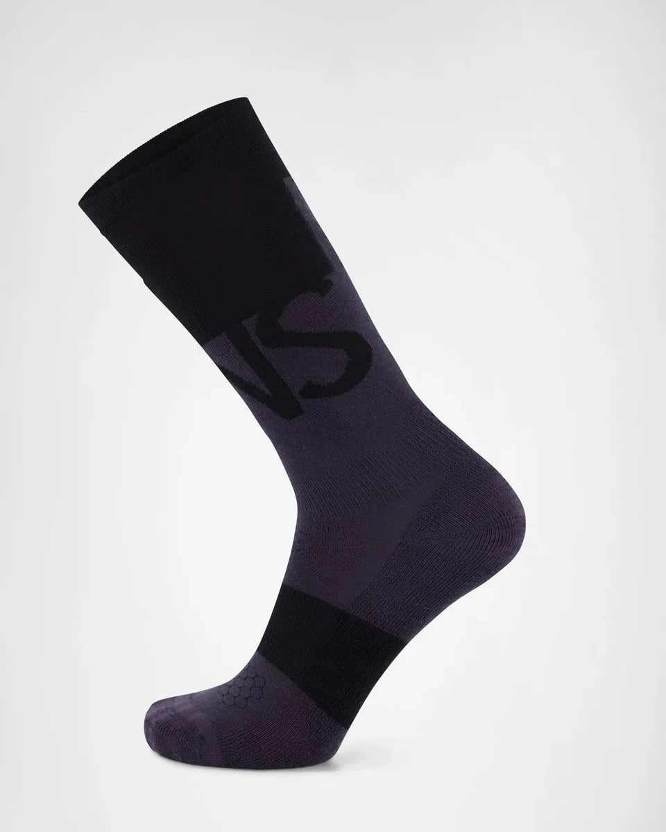 Unisex Ultra Cushion Merino Snow Sock - Merino Wool & Nylon Socks Mons Royale Black / 9 Iron S
