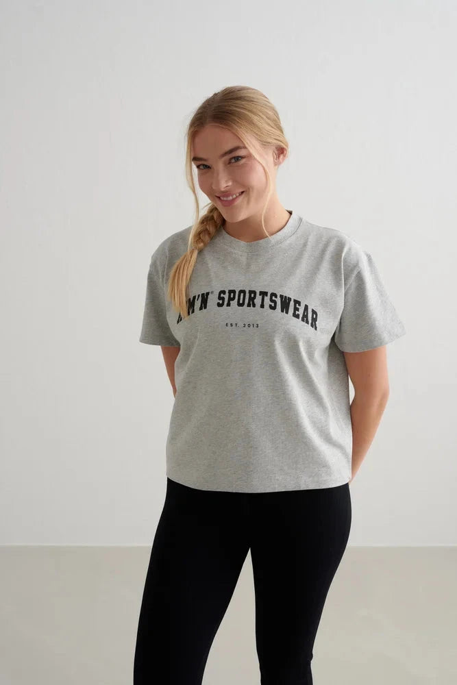 Varsity Boxy T-Shirt Tops Aimn