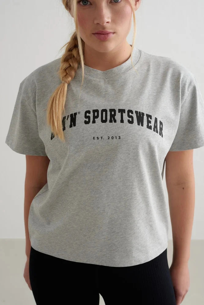 Varsity Boxy T-Shirt Tops Aimn