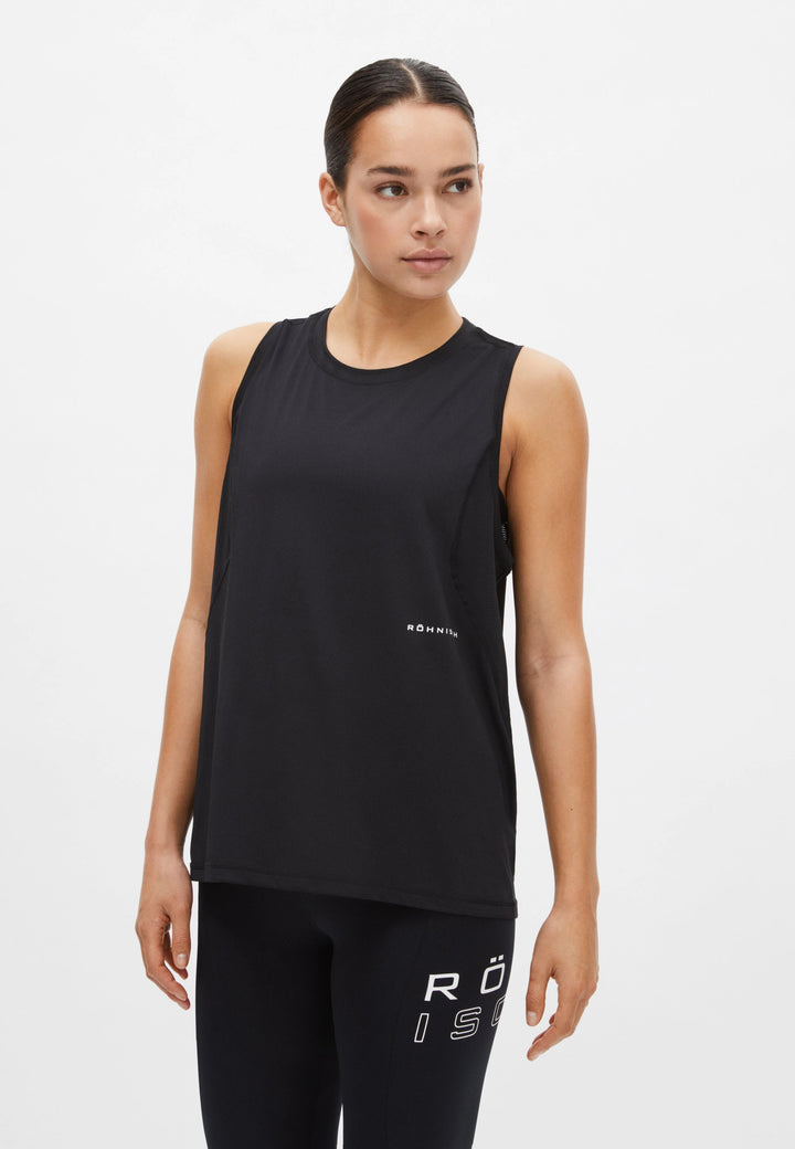 Workout Tank Top - Recycled polyester Shirt Röhnisch Black S