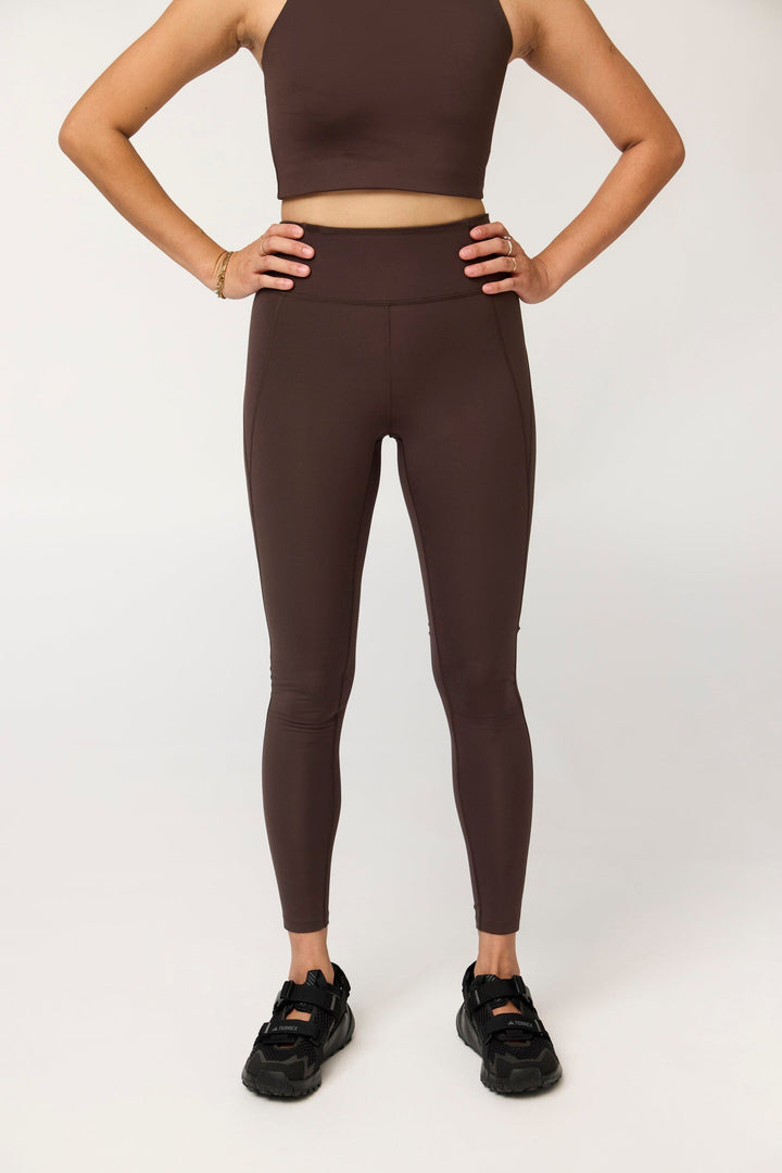 W's Compressive Leggings - Normal - Made From Recycled Plastic Bottles Pants Girlfriend Collective Driftwood XS