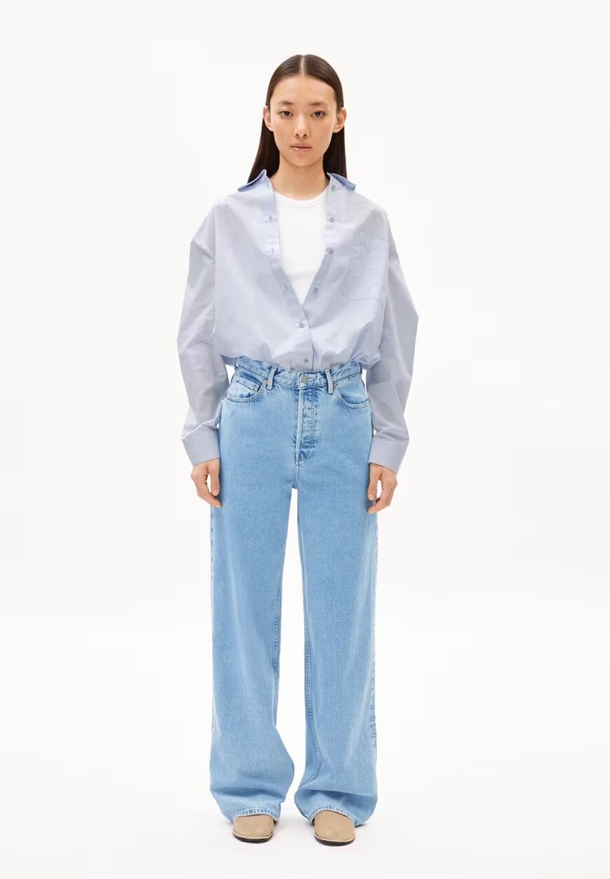 W's Enijaa jeans - High Waist Wide Leg - Recycled cotton Pants Armedangels Horizon 28 32