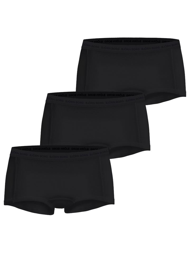 W's Everyday Cotton Boxer Shorts 3-pack Underwear Björn Borg Black XS