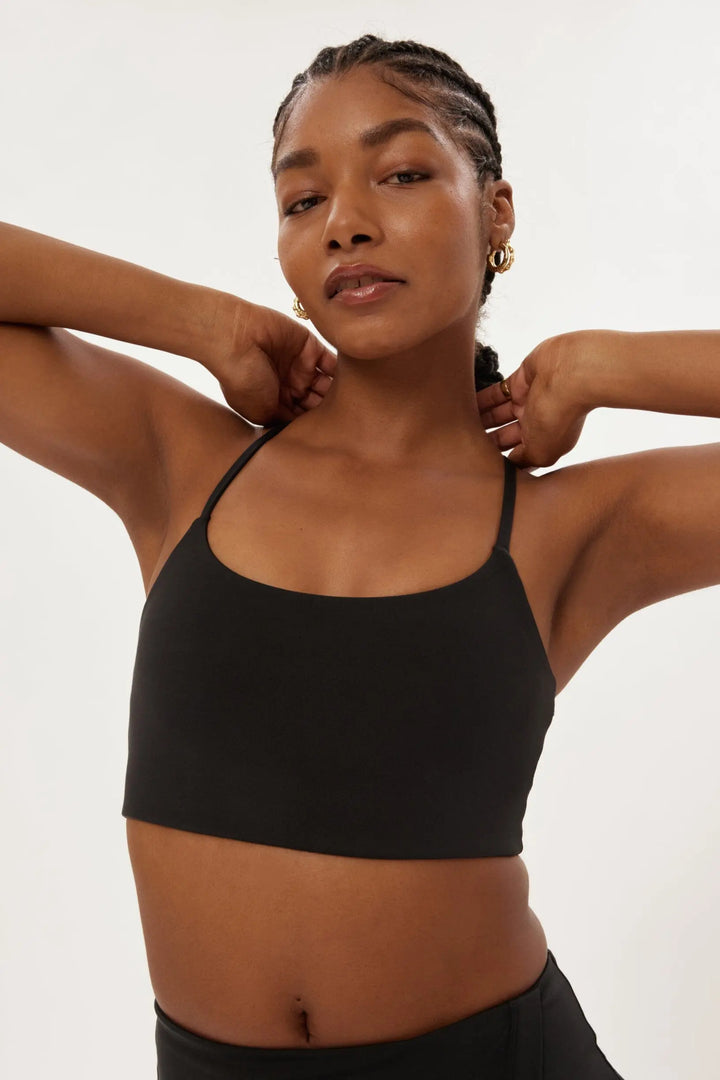 W's Float Juliet Bra - Made from Recycled Plastic Bottles Underwear Girlfriend Collective Black XS