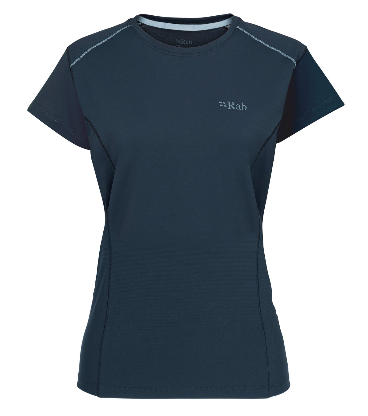 Rab W's Force T-shirt - Recycled polyester & polyester Tempest Blue Shirt