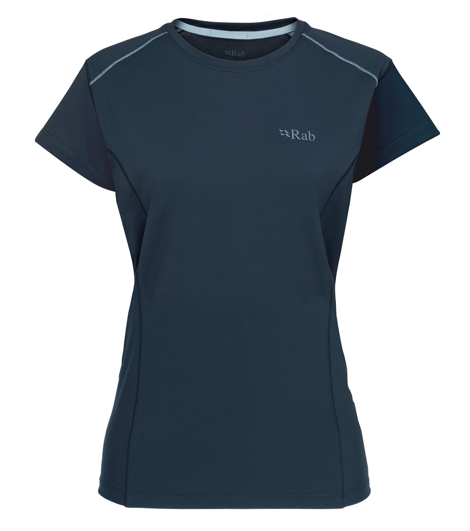 Rab W's Force T-shirt - Recycled polyester & polyester Tempest Blue Shirt