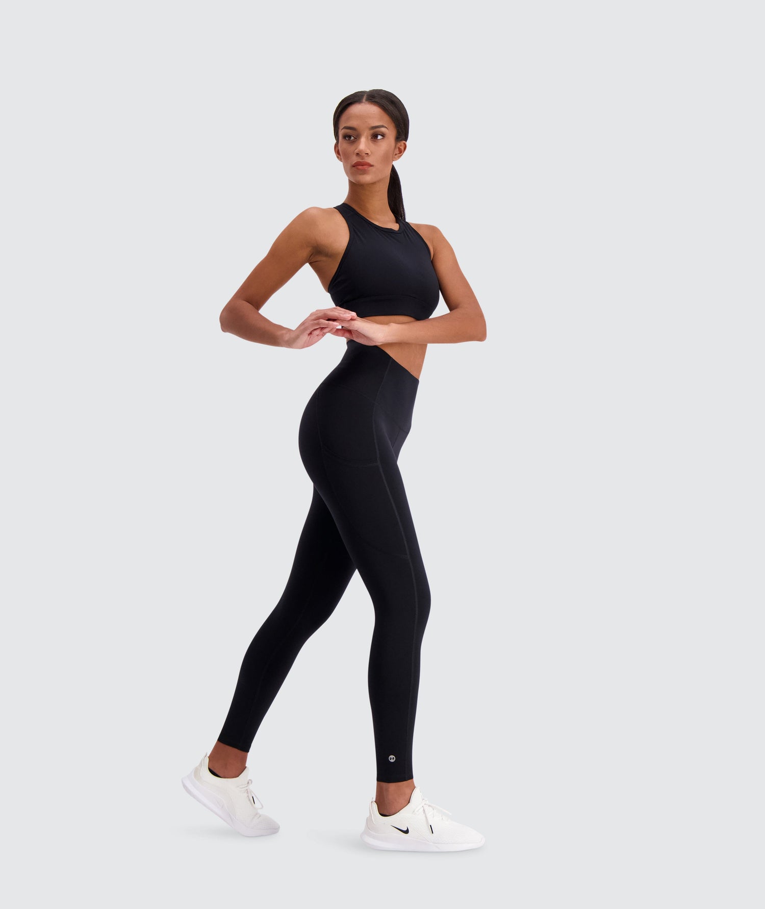 Gymnation W's High-waist Pocket Tights - Bluesign®-certified production, Polyamide & Elastane Black Pants