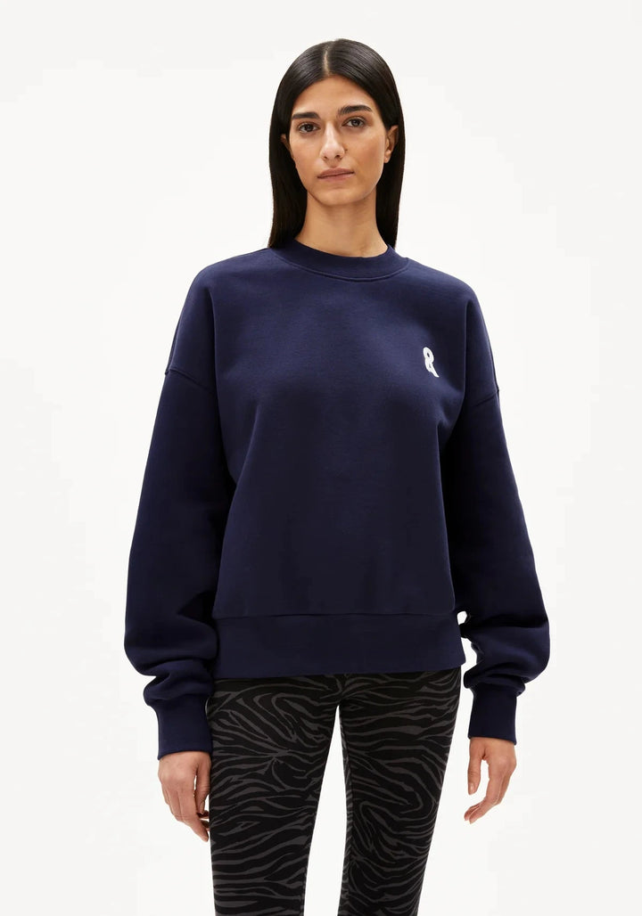 W's Iconic Å Alizaa Sweater - Organic cotton Shirt Armedangels Tinted Navy S
