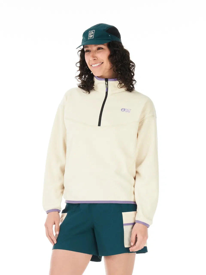 W's Inaria 1/4 Fleece Shirt Picture Organic Wood Ash S