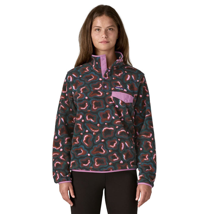 W's Lightweight Synchilla Snap-T Fleece Pullover - Recycled Polyester Shirt Patagonia Soft Spirea: Dried Vanilla XS
