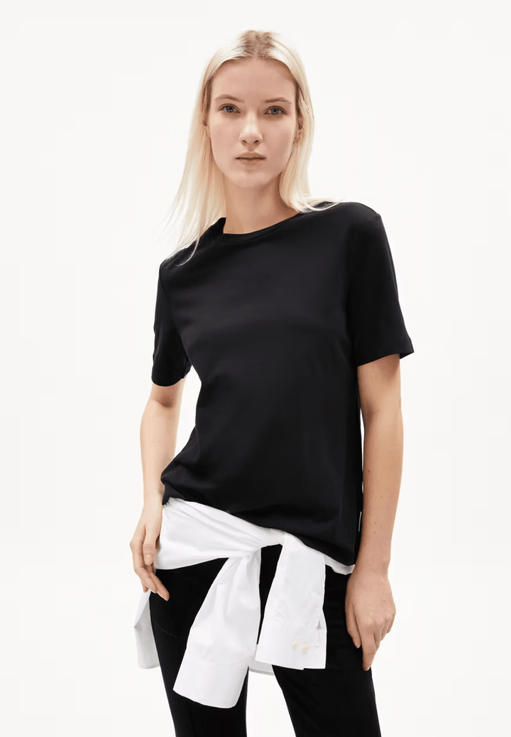W's Lualaa T-shirt - 100% Organic cotton Shirt Armedangels Black XS