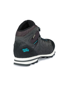 Hanwag W's Makra Light GTX - Leather Working Group -certified leather Asphalt Bluegreen Shoes