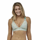 W's Nanogrip Sunset Swell Bikini Top - Recycled Plastic Swimwear Patagonia Tencel Fusion : Bud Green XL