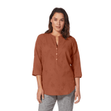 W's Oasis II 3/4 Sleeve - Preferred cotton Shirt Royal Robbins Baked Clay S