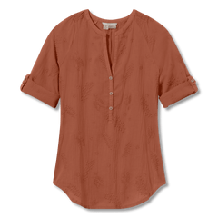 Royal Robbins W's Oasis II 3/4 Sleeve - Preferred cotton Baked Clay Shirt