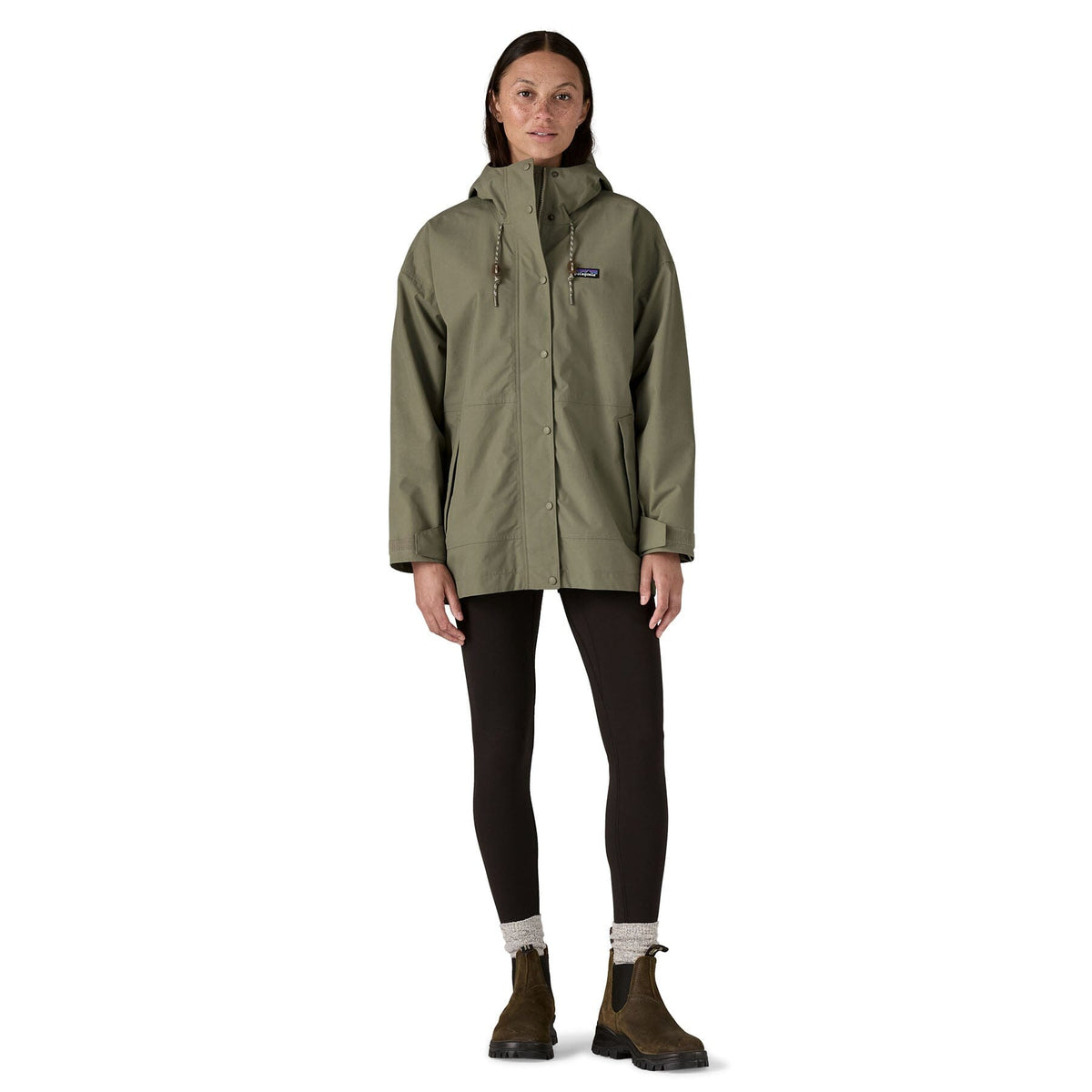 Patagonia W's Outdoor Everyday Rain Jacket - Recycled polyester River Rock Green Jacket