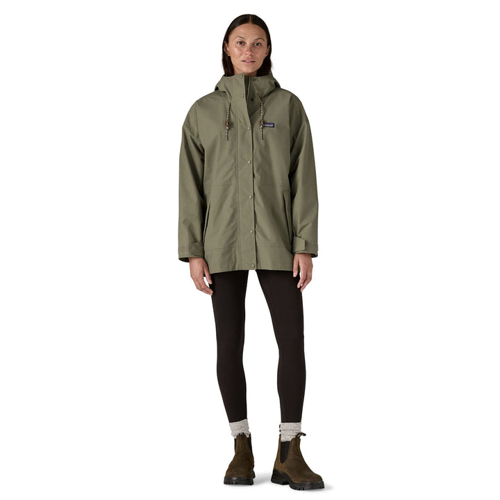 Patagonia W's Outdoor Everyday Rain Jacket - Recycled polyester River Rock Green Jacket