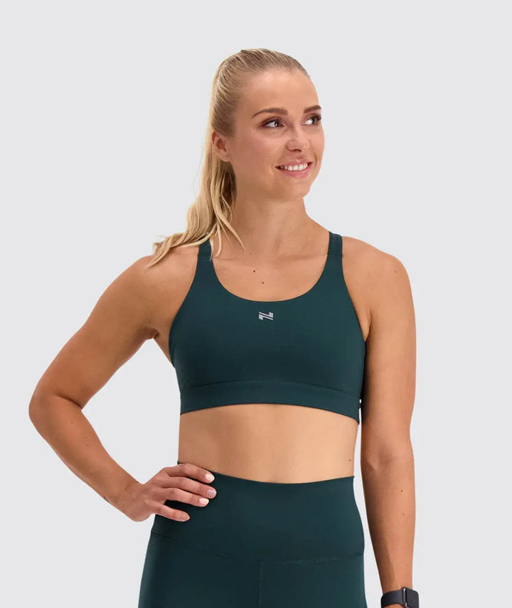 W's Performance Boost Sports Bra - Bluesign®-certified production, Polyamide & Elastane Underwear Gymnation Forest Green XS