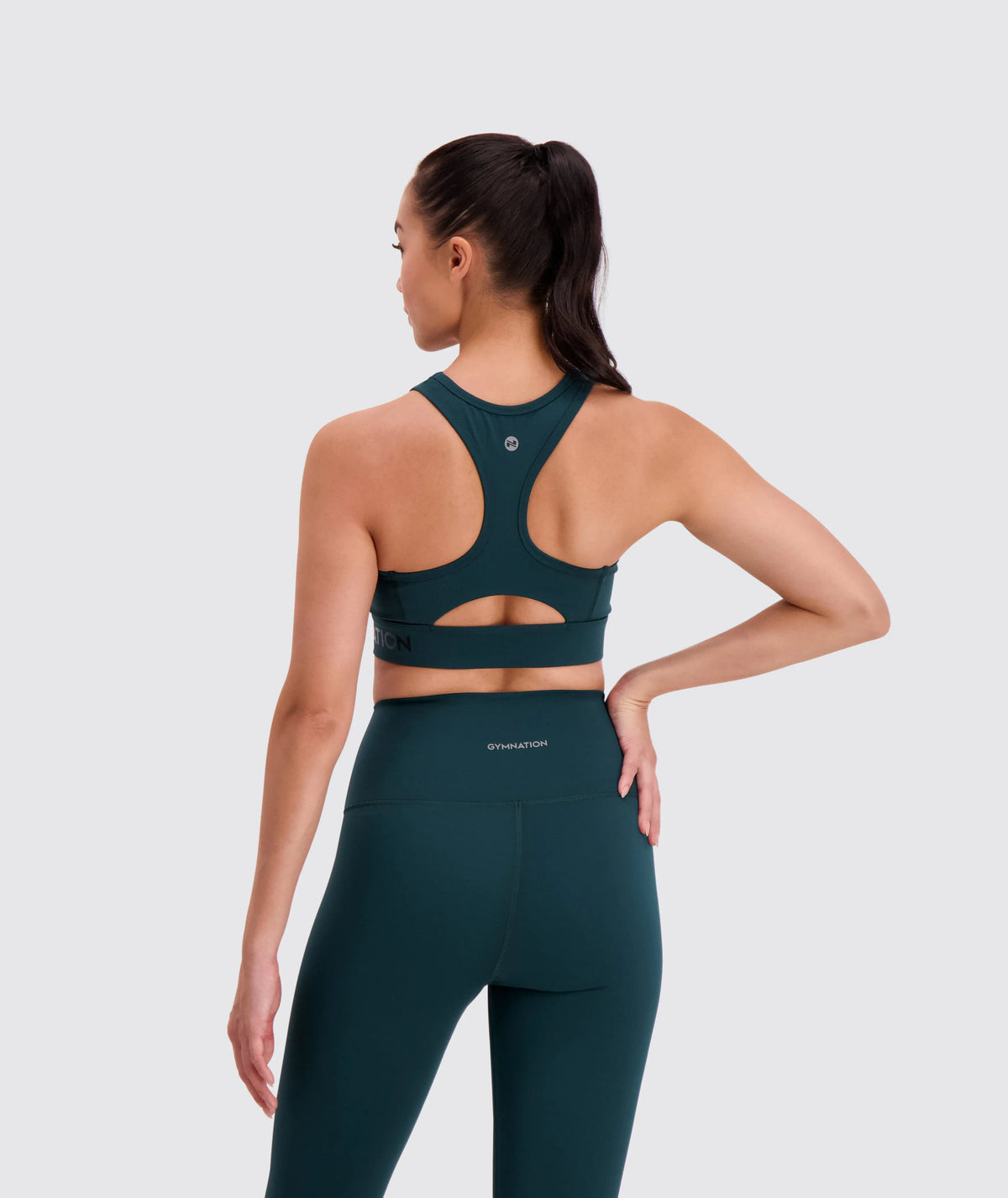 Gymnation W's Power Boost Sports Bra - Bluesign®-certified production, Polyamide & Elastane Forest Green Underwear