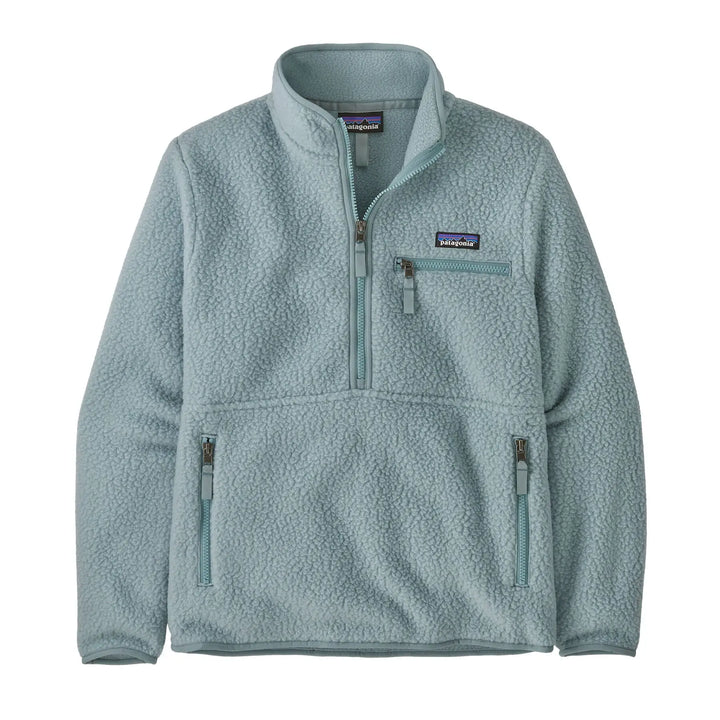 Patagonia W's Retro Pile Fleece Marsupial - Recycled Polyester Thermal Blue Shirt