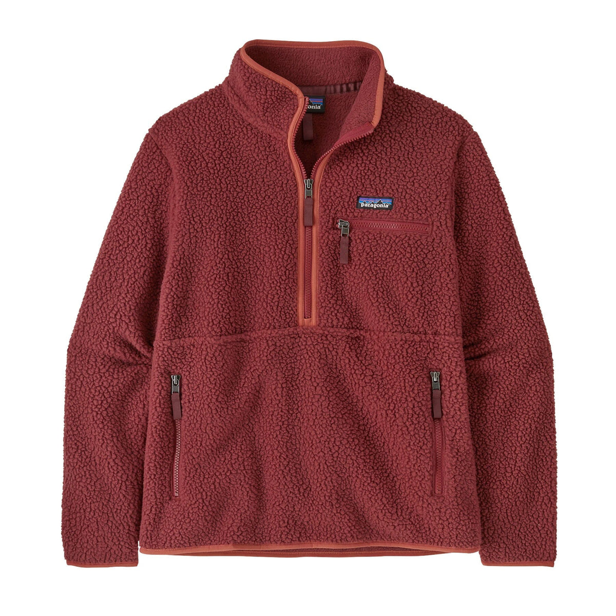 Patagonia W's Retro Pile Fleece Marsupial - Recycled Polyester Sequoia Red Shirt