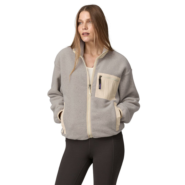 W's Synchilla® Fleece Jacket - 100% recycled polyester Jacket Patagonia Oatmeal Heather w/Natural S